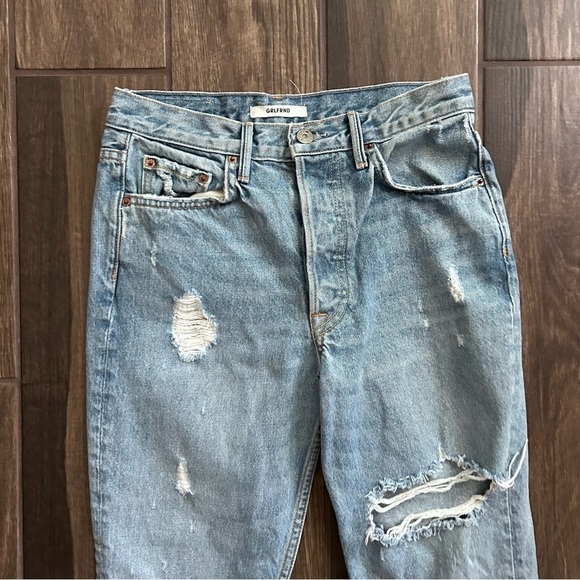 GRLFRND Karolina High Rise Skinny Distressed Jeans Butt Rip Little More Love 26 - Picture 5 of 10